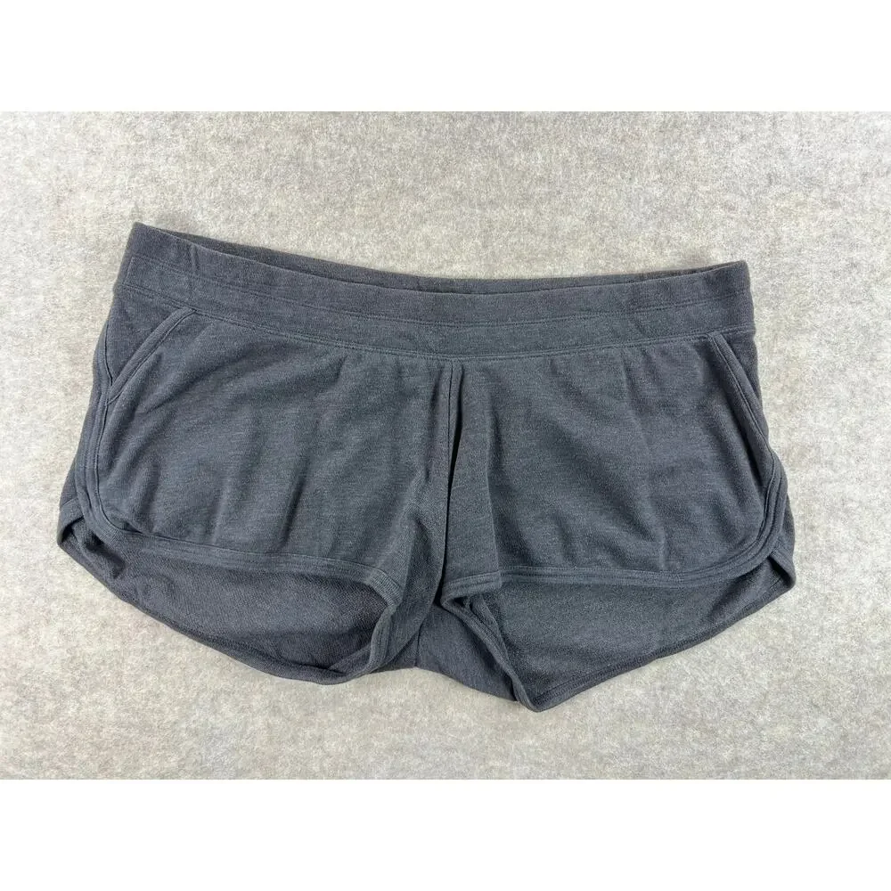 Motherhood Maternity French Terry Knit Shorts Bundle White Gray XL